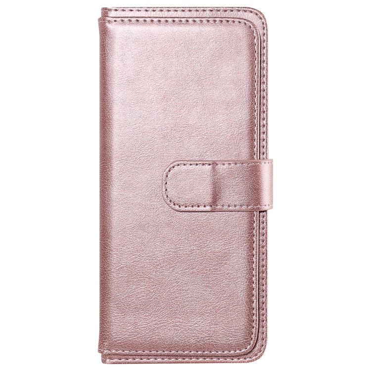 For Xiaomi Redmi 9 Multifunctional Magnetic Copper Buckle Horizontal Flip Solid Color Leather Case with 10 Card Slots & Wallet & Holder & Photo Frame