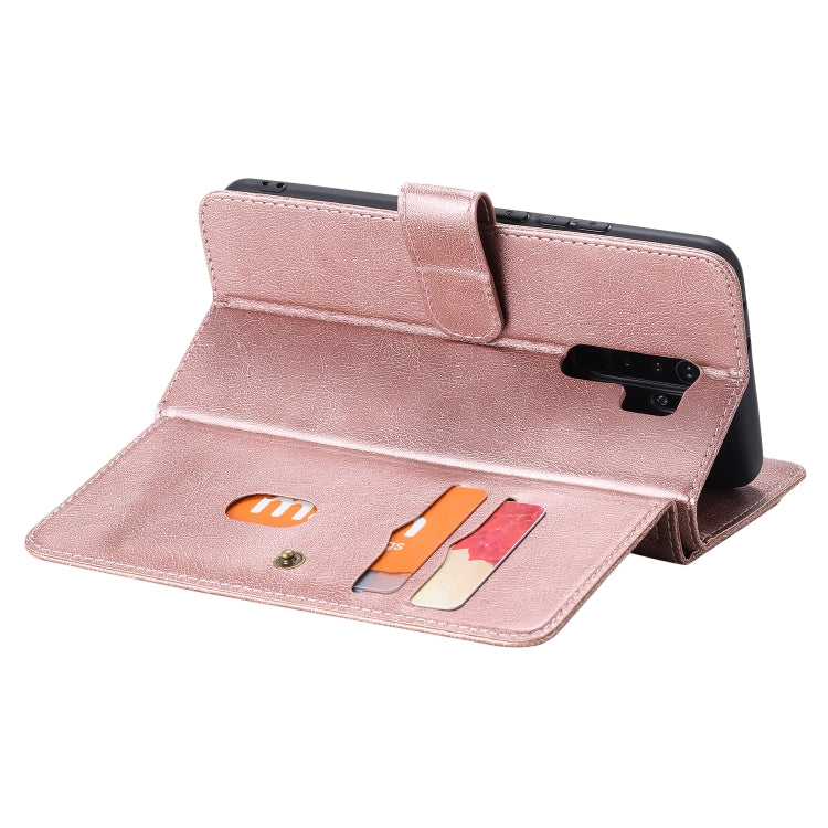 For Xiaomi Redmi 9 Multifunctional Magnetic Copper Buckle Horizontal Flip Solid Color Leather Case with 10 Card Slots & Wallet & Holder & Photo Frame