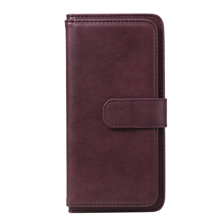 For Xiaomi Redmi Note 8 Pro Multifunctional Magnetic Copper Buckle Horizontal Flip Solid Color Leather Case with 10 Card Slots & Wallet & Holder & Photo Frame