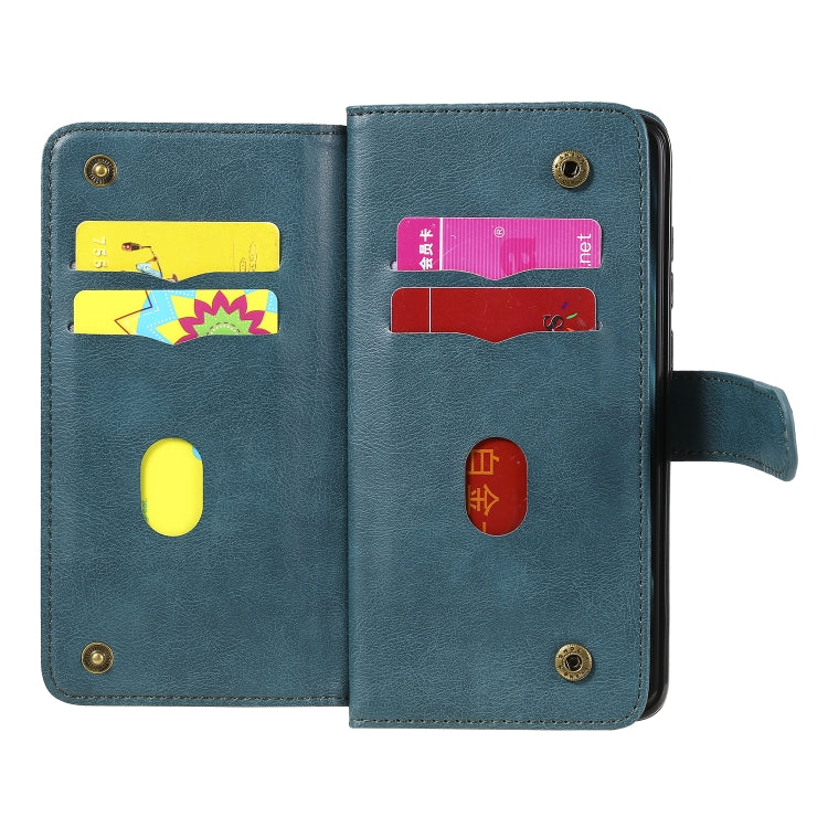 For Xiaomi Redmi Note 8 Pro Multifunctional Magnetic Copper Buckle Horizontal Flip Solid Color Leather Case with 10 Card Slots & Wallet & Holder & Photo Frame