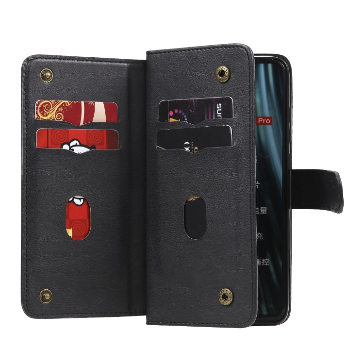 For Xiaomi Redmi Note 8 Pro Multifunctional Magnetic Copper Buckle Horizontal Flip Solid Color Leather Case with 10 Card Slots & Wallet & Holder & Photo Frame