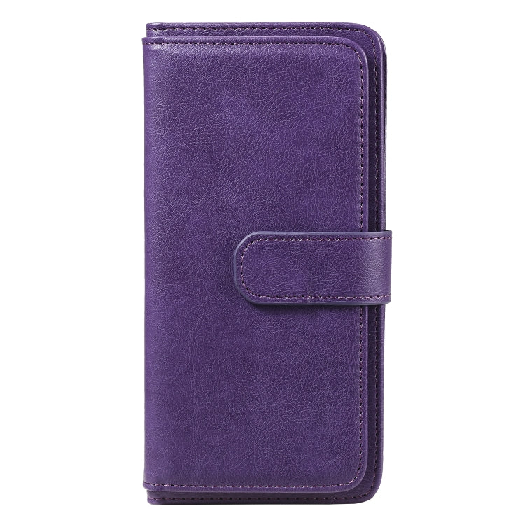 For Xiaomi Redmi Note 8 Pro Multifunctional Magnetic Copper Buckle Horizontal Flip Solid Color Leather Case with 10 Card Slots & Wallet & Holder & Photo Frame