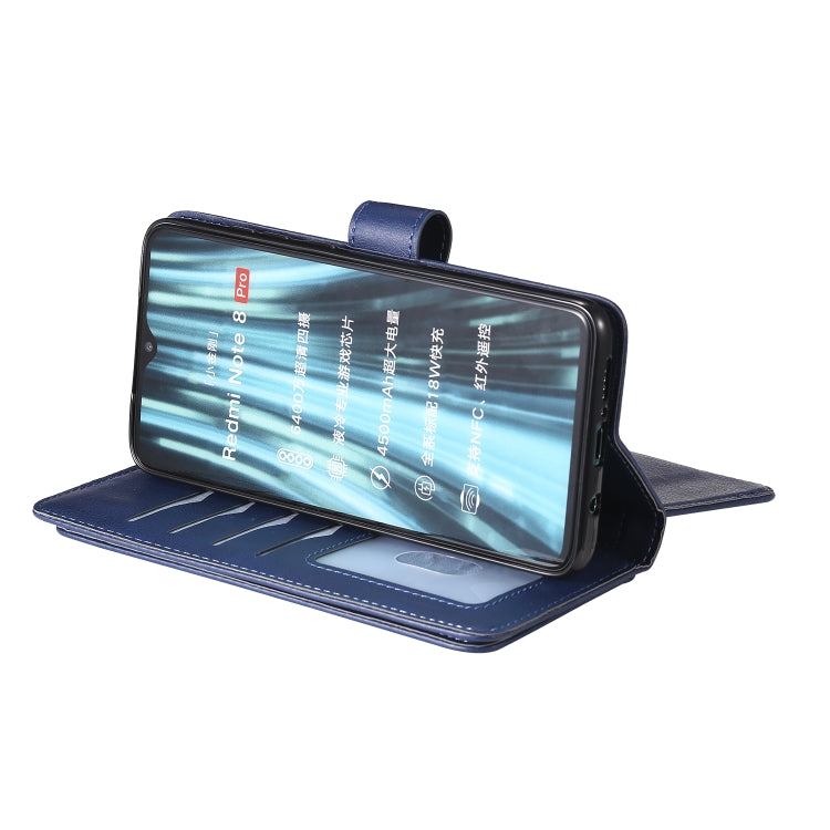 For Xiaomi Redmi Note 8 Pro Multifunctional Magnetic Copper Buckle Horizontal Flip Solid Color Leather Case with 10 Card Slots & Wallet & Holder & Photo Frame