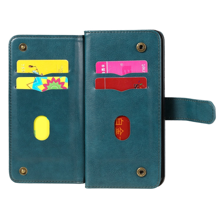 For Xiaomi Mi 10 Lite Multifunctional Magnetic Copper Buckle Horizontal Flip Solid Color Leather Case with 10 Card Slots & Wallet & Holder & Photo Frame