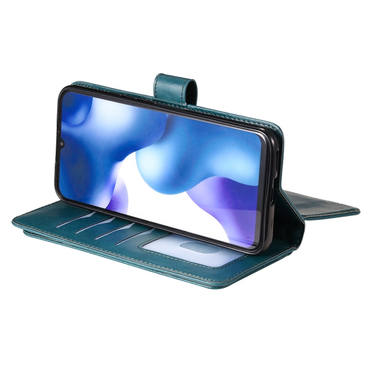 For Xiaomi Mi 10 Lite Multifunctional Magnetic Copper Buckle Horizontal Flip Solid Color Leather Case with 10 Card Slots & Wallet & Holder & Photo Frame