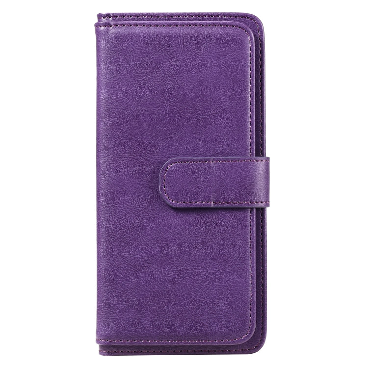 For Xiaomi Mi 10 Lite Multifunctional Magnetic Copper Buckle Horizontal Flip Solid Color Leather Case with 10 Card Slots & Wallet & Holder & Photo Frame