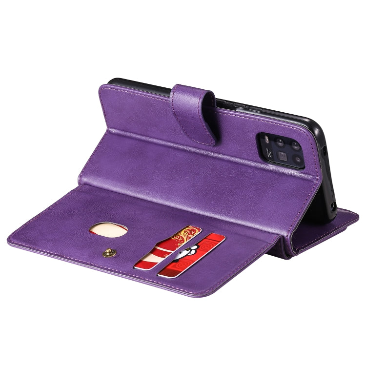 For Xiaomi Mi 10 Lite Multifunctional Magnetic Copper Buckle Horizontal Flip Solid Color Leather Case with 10 Card Slots & Wallet & Holder & Photo Frame