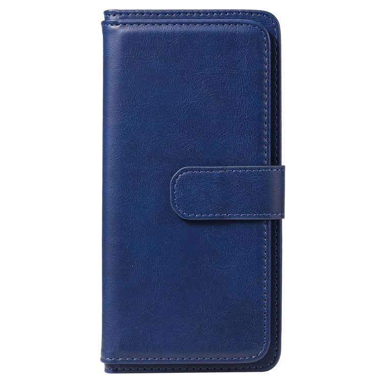 For Xiaomi Mi 10 Lite Multifunctional Magnetic Copper Buckle Horizontal Flip Solid Color Leather Case with 10 Card Slots & Wallet & Holder & Photo Frame