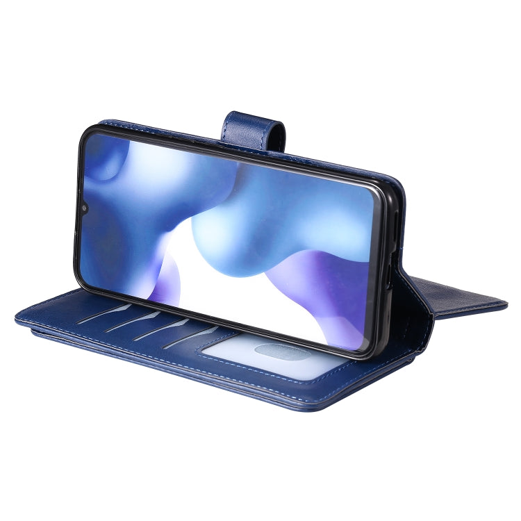 For Xiaomi Mi 10 Lite Multifunctional Magnetic Copper Buckle Horizontal Flip Solid Color Leather Case with 10 Card Slots & Wallet & Holder & Photo Frame