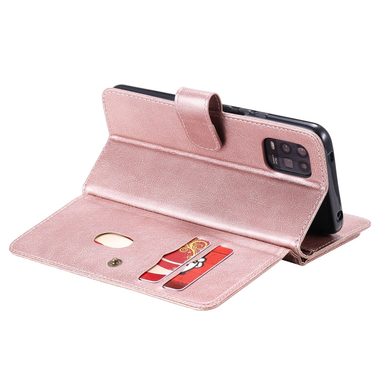 For Xiaomi Mi 10 Lite Multifunctional Magnetic Copper Buckle Horizontal Flip Solid Color Leather Case with 10 Card Slots & Wallet & Holder & Photo Frame