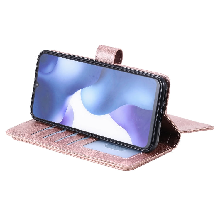 For Xiaomi Mi 10 Lite Multifunctional Magnetic Copper Buckle Horizontal Flip Solid Color Leather Case with 10 Card Slots & Wallet & Holder & Photo Frame