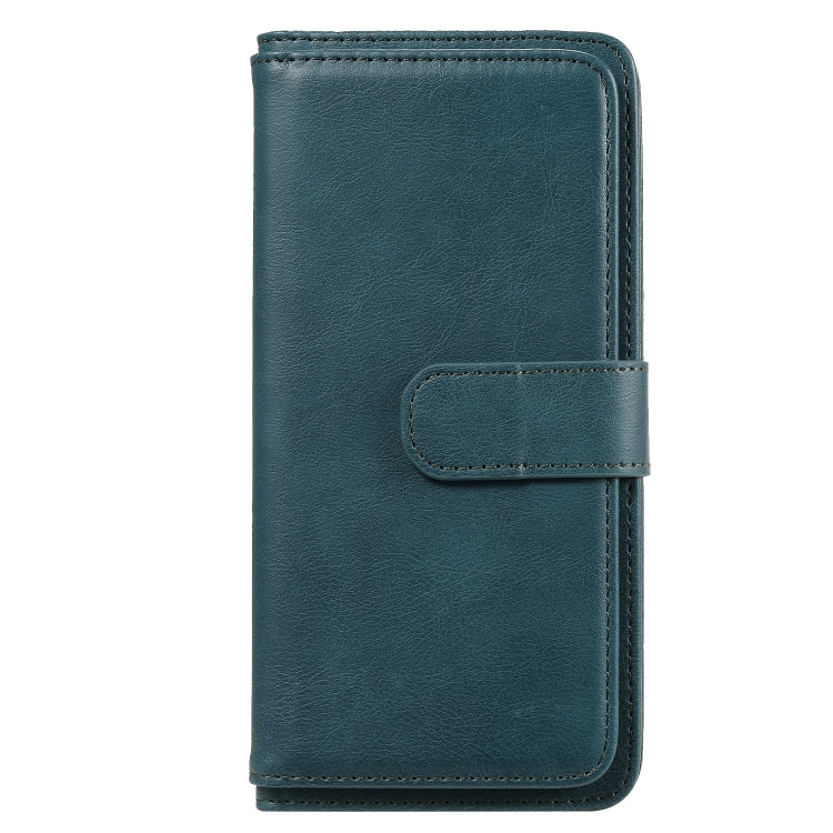 For Huawei P40 Lite Multifunctional Magnetic Copper Buckle Horizontal Flip Solid Color Leather Case with 10 Card Slots & Wallet & Holder & Photo Frame