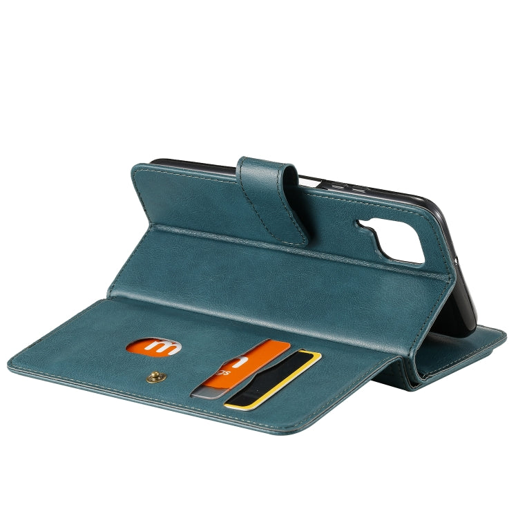 For Huawei P40 Lite Multifunctional Magnetic Copper Buckle Horizontal Flip Solid Color Leather Case with 10 Card Slots & Wallet & Holder & Photo Frame