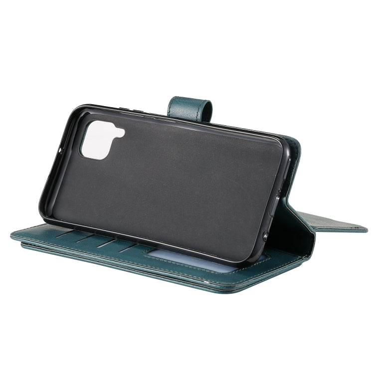 For Huawei P40 Lite Multifunctional Magnetic Copper Buckle Horizontal Flip Solid Color Leather Case with 10 Card Slots & Wallet & Holder & Photo Frame