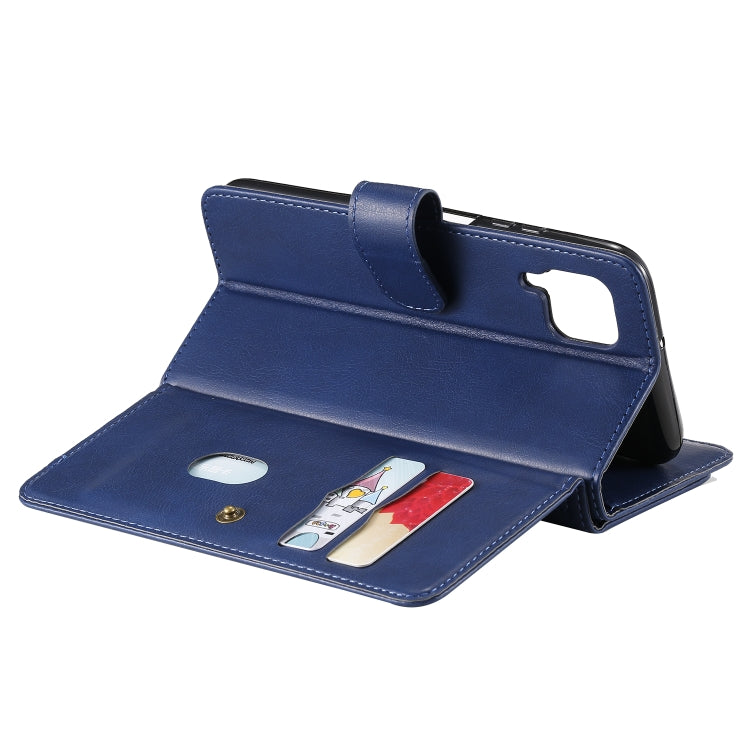 For Huawei P40 Lite Multifunctional Magnetic Copper Buckle Horizontal Flip Solid Color Leather Case with 10 Card Slots & Wallet & Holder & Photo Frame