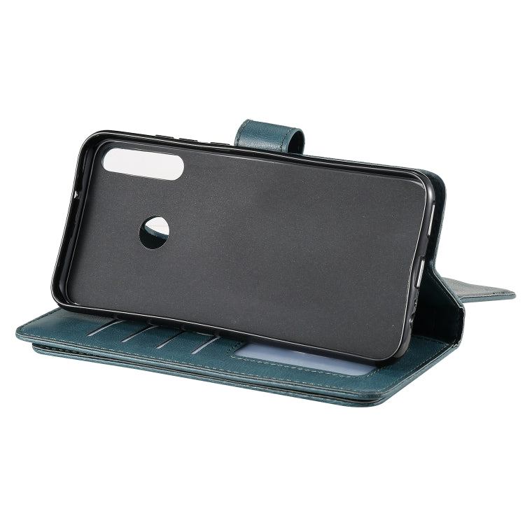 For Huawei P40 Lite E Multifunctional Magnetic Copper Buckle Horizontal Flip Solid Color Leather Case with 10 Card Slots & Wallet & Holder & Photo Frame