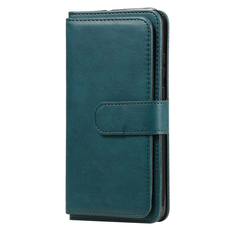 For Huawei P Smart(2020) Multifunctional Magnetic Copper Buckle Horizontal Flip Solid Color Leather Case with 10 Card Slots & Wallet & Holder & Photo Frame