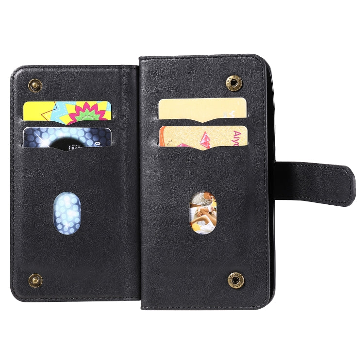 For Huawei P Smart(2020) Multifunctional Magnetic Copper Buckle Horizontal Flip Solid Color Leather Case with 10 Card Slots & Wallet & Holder & Photo Frame