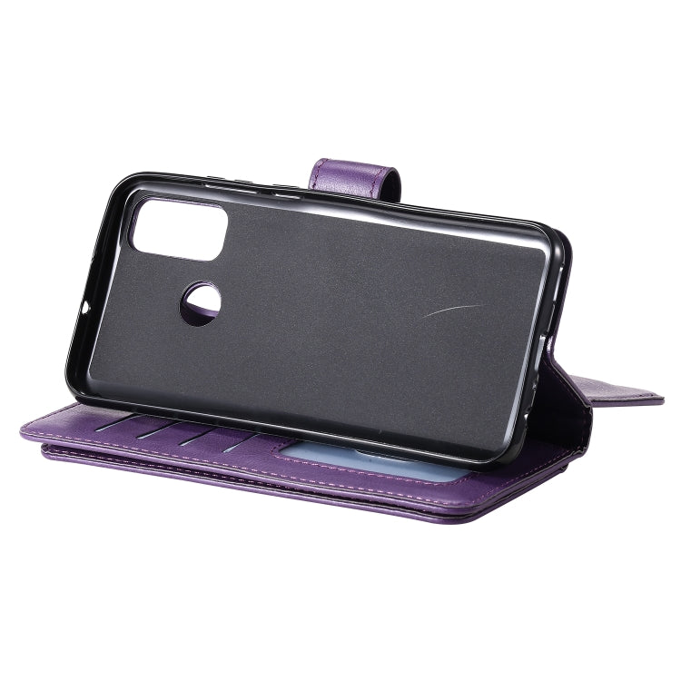 For Huawei P Smart(2020) Multifunctional Magnetic Copper Buckle Horizontal Flip Solid Color Leather Case with 10 Card Slots & Wallet & Holder & Photo Frame