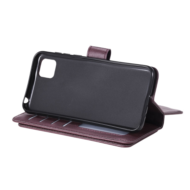 For Huawei Y5P / 9S Multifunctional Magnetic Copper Buckle Horizontal Flip Solid Color Leather Case with 10 Card Slots & Wallet & Holder & Photo Frame