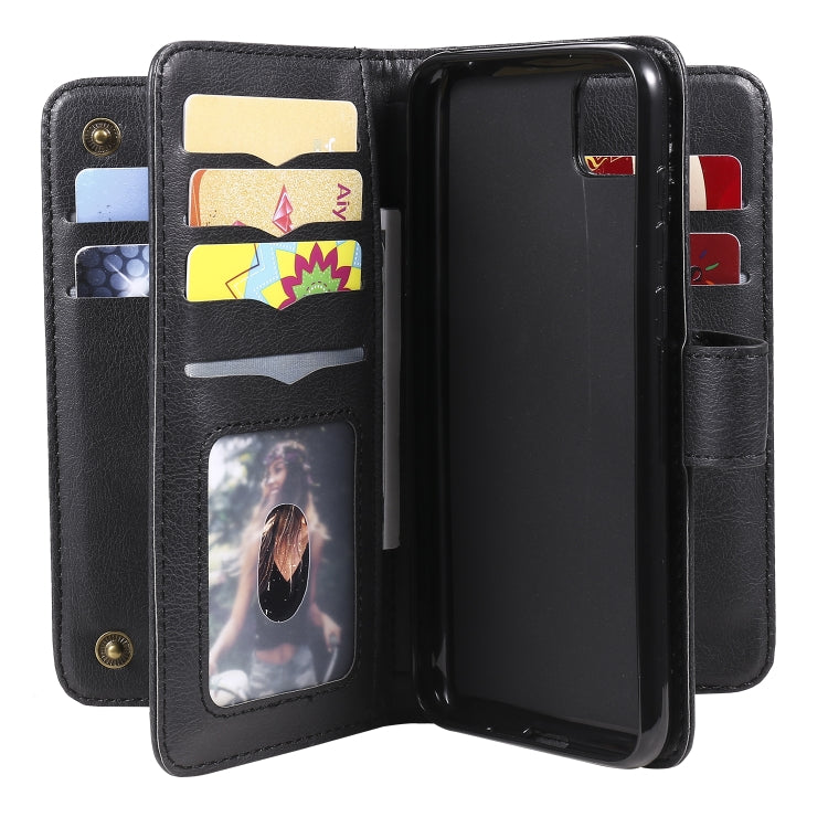 For Huawei Y5P / 9S Multifunctional Magnetic Copper Buckle Horizontal Flip Solid Color Leather Case with 10 Card Slots & Wallet & Holder & Photo Frame