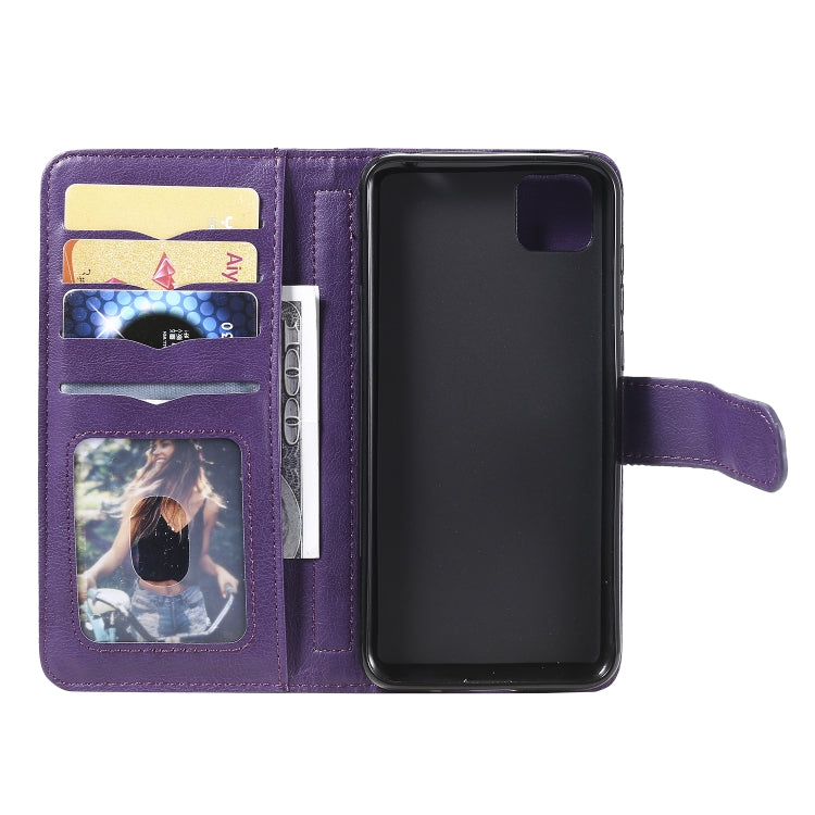 For Huawei Y5P / 9S Multifunctional Magnetic Copper Buckle Horizontal Flip Solid Color Leather Case with 10 Card Slots & Wallet & Holder & Photo Frame