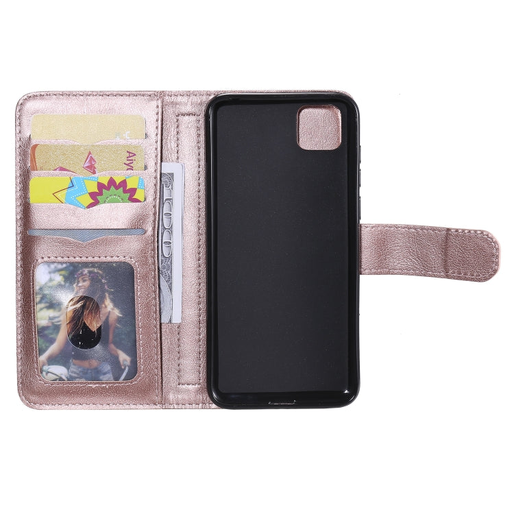 For Huawei Y5P / 9S Multifunctional Magnetic Copper Buckle Horizontal Flip Solid Color Leather Case with 10 Card Slots & Wallet & Holder & Photo Frame