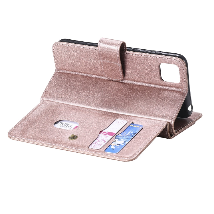 For Huawei Y5P / 9S Multifunctional Magnetic Copper Buckle Horizontal Flip Solid Color Leather Case with 10 Card Slots & Wallet & Holder & Photo Frame