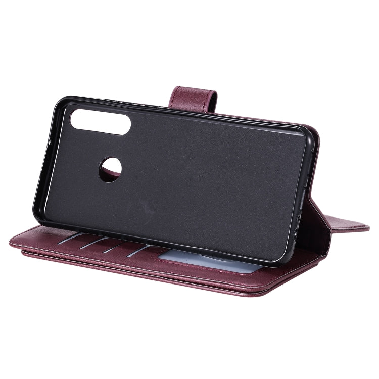 For Huawei Y6P Multifunctional Magnetic Copper Buckle Horizontal Flip Solid Color Leather Case with 10 Card Slots & Wallet & Holder & Photo Frame