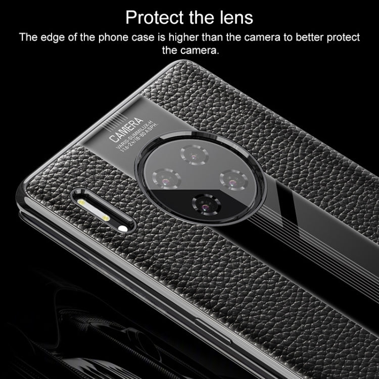 For Huawei Mate 30 Genuine Leather Smart Shckproof Horizontal Flip Case