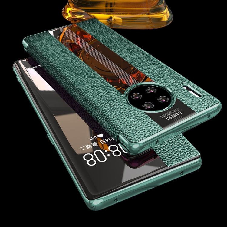 For Huawei Mate 30 Pro Genuine Leather Smart Shckproof Horizontal Flip Case