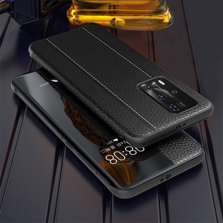 For Huawei P40 Pro Genuine Leather Smart Shckproof Horizontal Flip Case