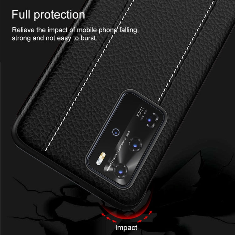 For Huawei P40 Pro Genuine Leather Smart Shckproof Horizontal Flip Case