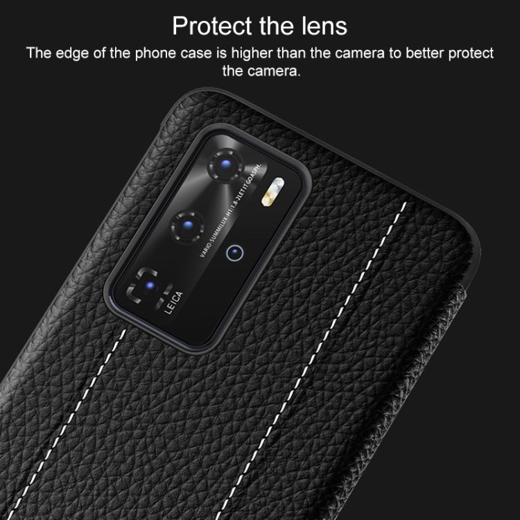 For Huawei P40 Pro Genuine Leather Smart Shckproof Horizontal Flip Case