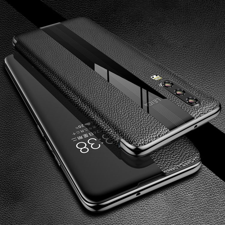 For Huawei P20 Genuine Leather Smart Flip Protective Case