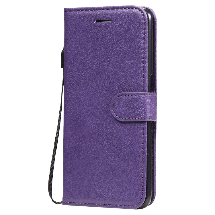 For Oppo A52 / A72 / A92 Solid Color Horizontal Flip Protective Leather Case with Holder & Card Slots & Wallet & Photo Frame & Lanyard