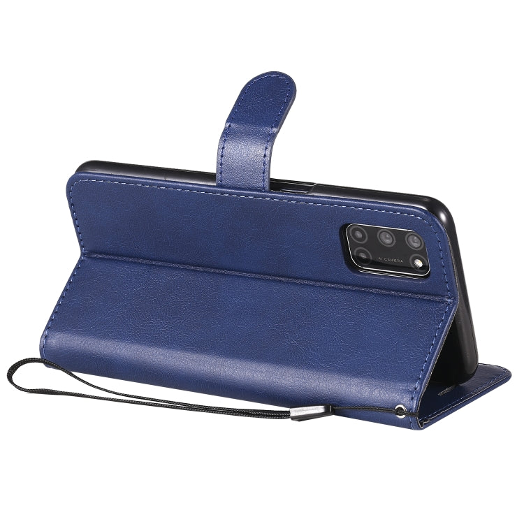 For Oppo A52 / A72 / A92 Solid Color Horizontal Flip Protective Leather Case with Holder & Card Slots & Wallet & Photo Frame & Lanyard