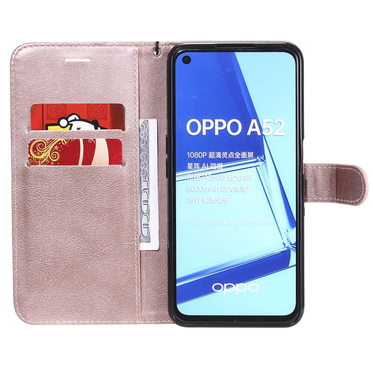 For Oppo A52 / A72 / A92 Solid Color Horizontal Flip Protective Leather Case with Holder & Card Slots & Wallet & Photo Frame & Lanyard