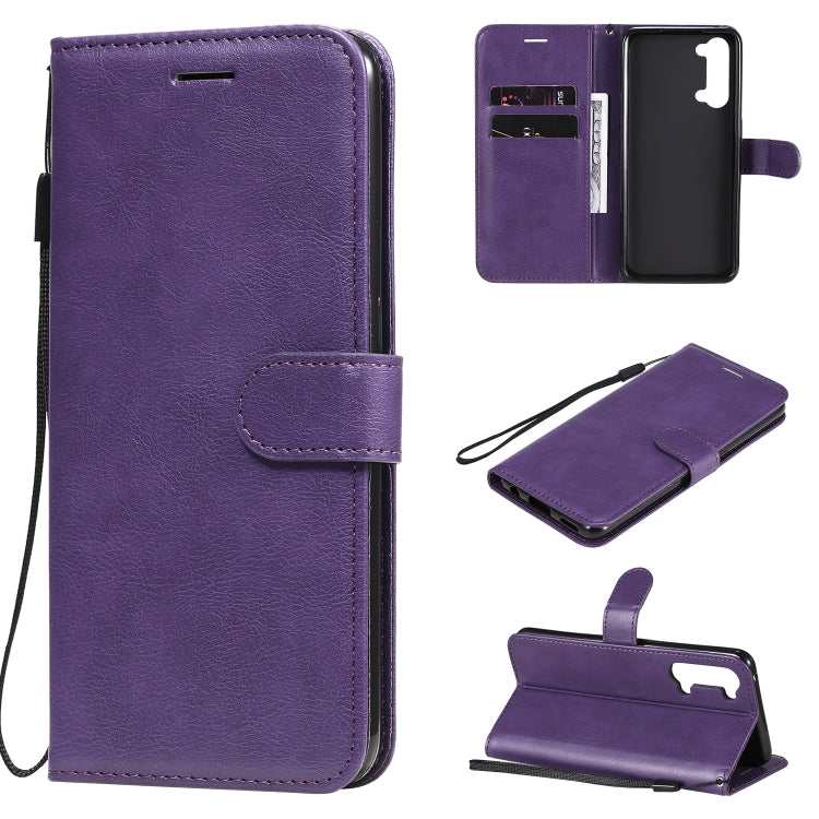 For Oppo Reno3 5G / Find X2 Lite Solid Color Horizontal Flip Protective Leather Case with Holder & Card Slots & Wallet & Photo Frame & Lanyard