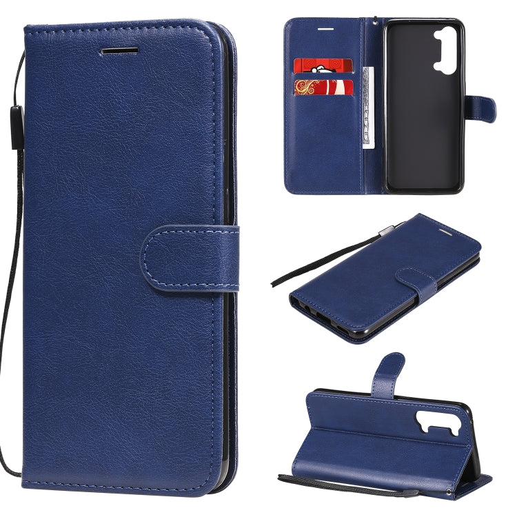 For Oppo Reno3 5G / Find X2 Lite Solid Color Horizontal Flip Protective Leather Case with Holder & Card Slots & Wallet & Photo Frame & Lanyard