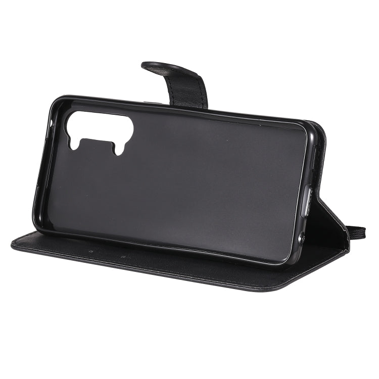 For Oppo Reno3 5G / Find X2 Lite Solid Color Horizontal Flip Protective Leather Case with Holder & Card Slots & Wallet & Photo Frame & Lanyard