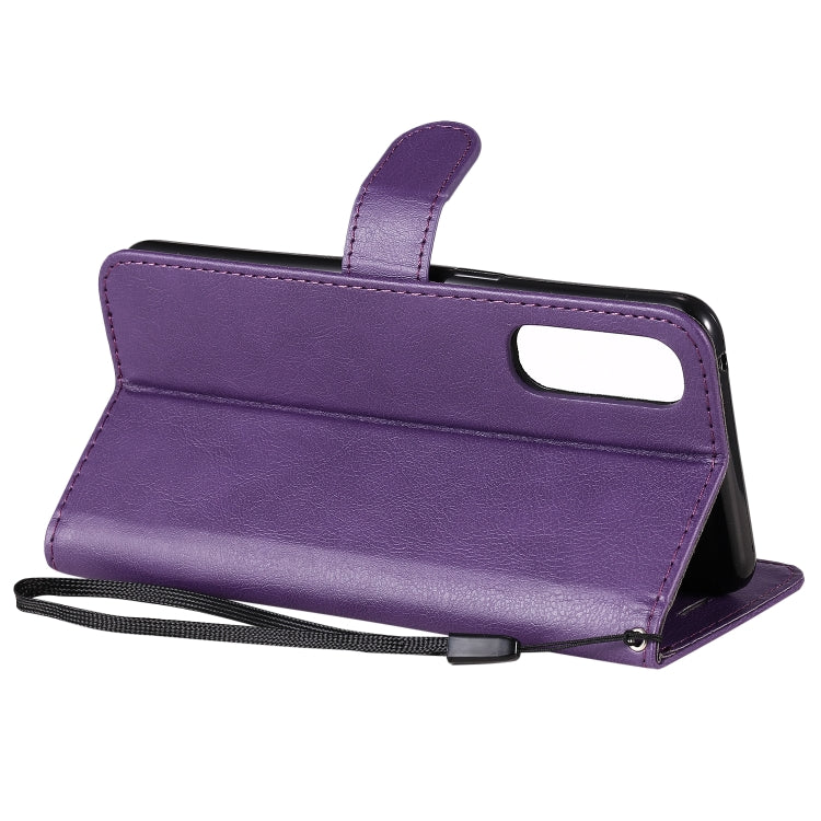 For Oppo Reno3 Pro 4G Solid Color Horizontal Flip Protective Leather Case with Holder & Card Slots & Wallet & Photo Frame & Lanyard