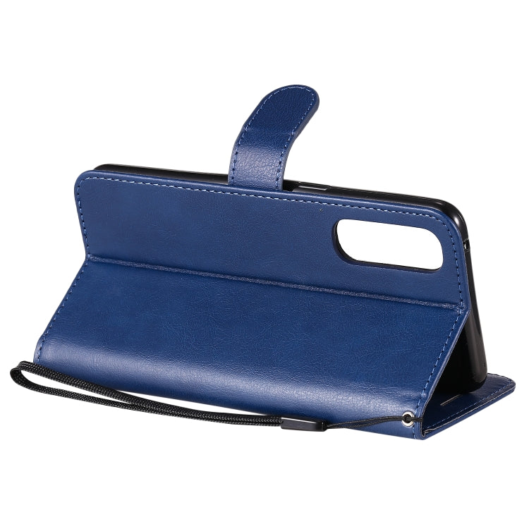 For Oppo Reno3 Pro 4G Solid Color Horizontal Flip Protective Leather Case with Holder & Card Slots & Wallet & Photo Frame & Lanyard