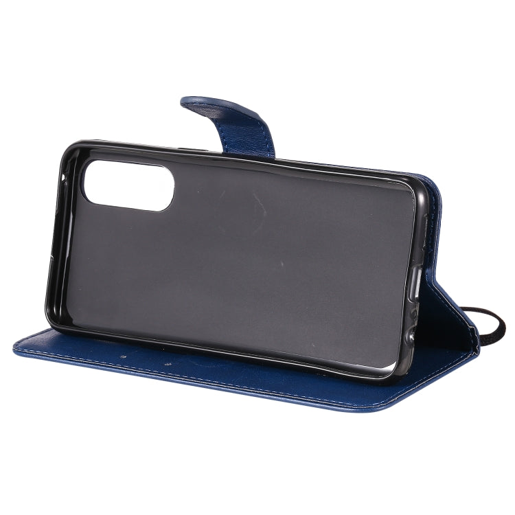 For Oppo Reno3 Pro 4G Solid Color Horizontal Flip Protective Leather Case with Holder & Card Slots & Wallet & Photo Frame & Lanyard