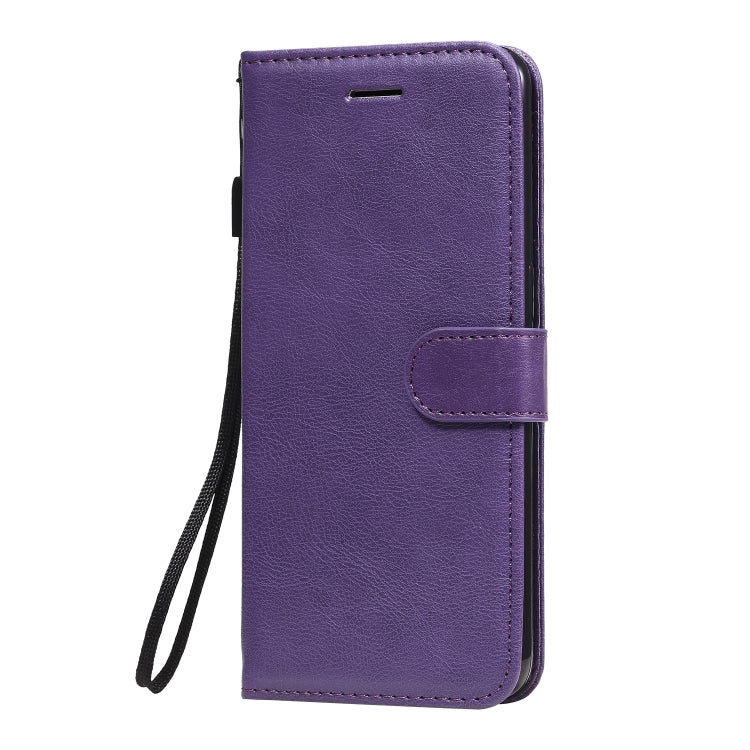 For Oppo Reno4 5G Solid Color Horizontal Flip Protective Leather Case with Holder & Card Slots & Wallet & Photo Frame & Lanyard
