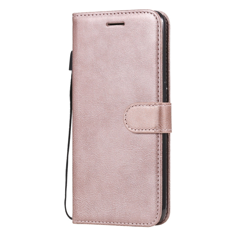 For Oppo Reno4 5G Solid Color Horizontal Flip Protective Leather Case with Holder & Card Slots & Wallet & Photo Frame & Lanyard