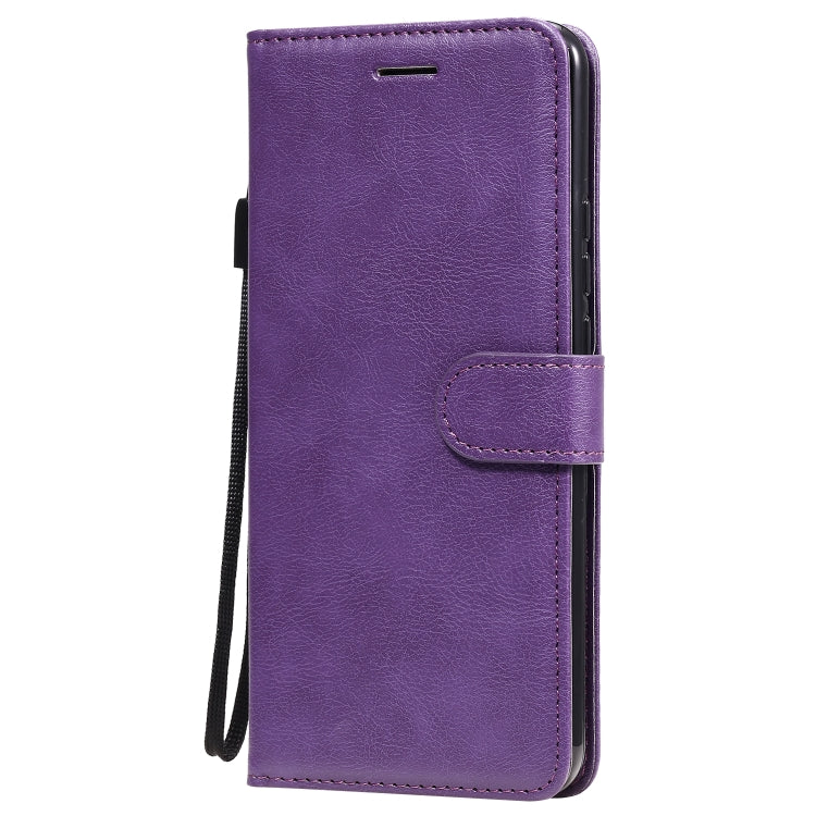 For Xiaomi Redmi 9 Solid Color Horizontal Flip Protective Leather Case with Holder & Card Slots & Wallet & Photo Frame & Lanyard