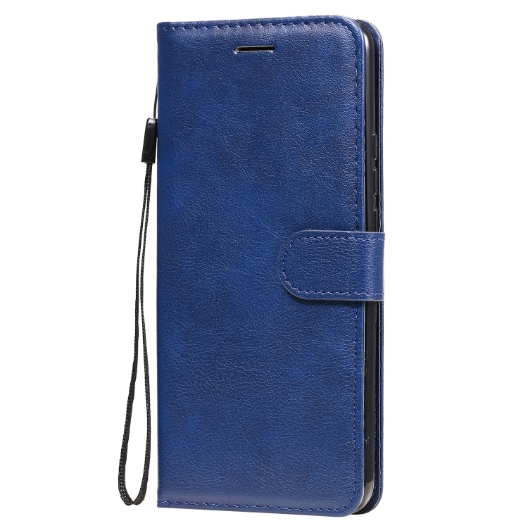 For Xiaomi Redmi 9 Solid Color Horizontal Flip Protective Leather Case with Holder & Card Slots & Wallet & Photo Frame & Lanyard