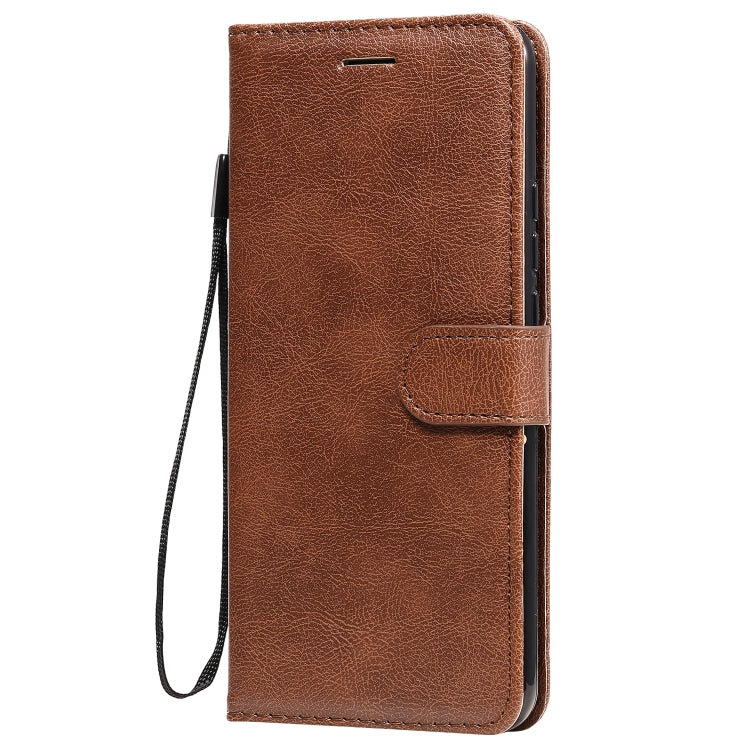 For Xiaomi Redmi 9 Solid Color Horizontal Flip Protective Leather Case with Holder & Card Slots & Wallet & Photo Frame & Lanyard
