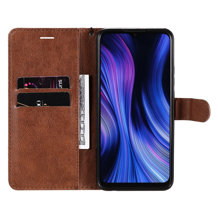 For Xiaomi Redmi 9 Solid Color Horizontal Flip Protective Leather Case with Holder & Card Slots & Wallet & Photo Frame & Lanyard